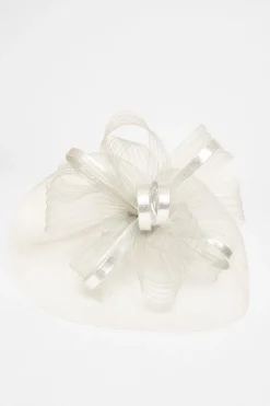 Quiz Shimmer Loop Fascinator Silver Hot