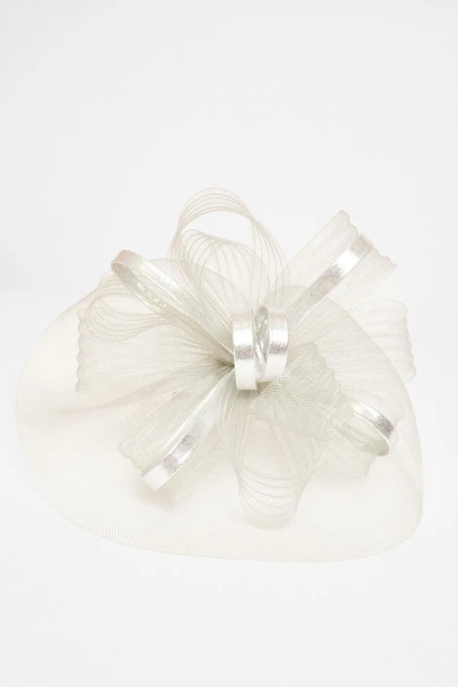 Quiz Shimmer Loop Fascinator Silver Hot