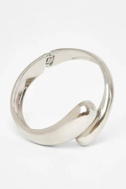 Quiz Silver Spiral Cuff Bracelet Clearance