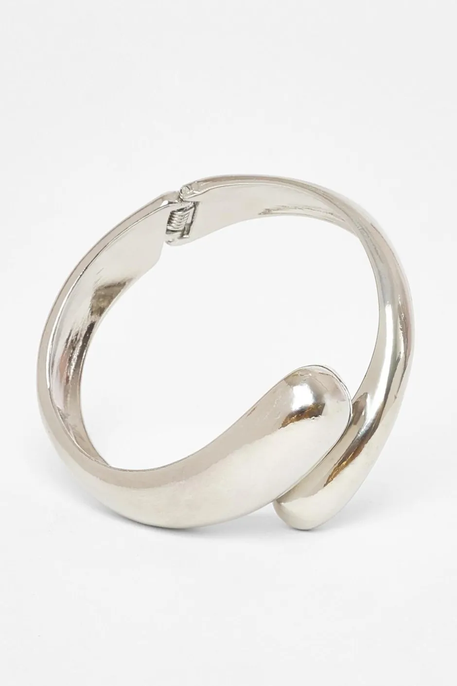 Quiz Silver Spiral Cuff Bracelet Clearance