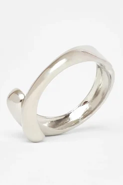 Quiz Silver Spiral Cuff Bracelet Clearance