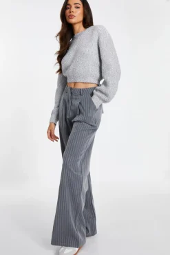 Quiz Silver Tinsel Knit Jumper New