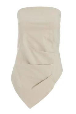 Quiz Stone Bandeau Asymmetric Top Discount