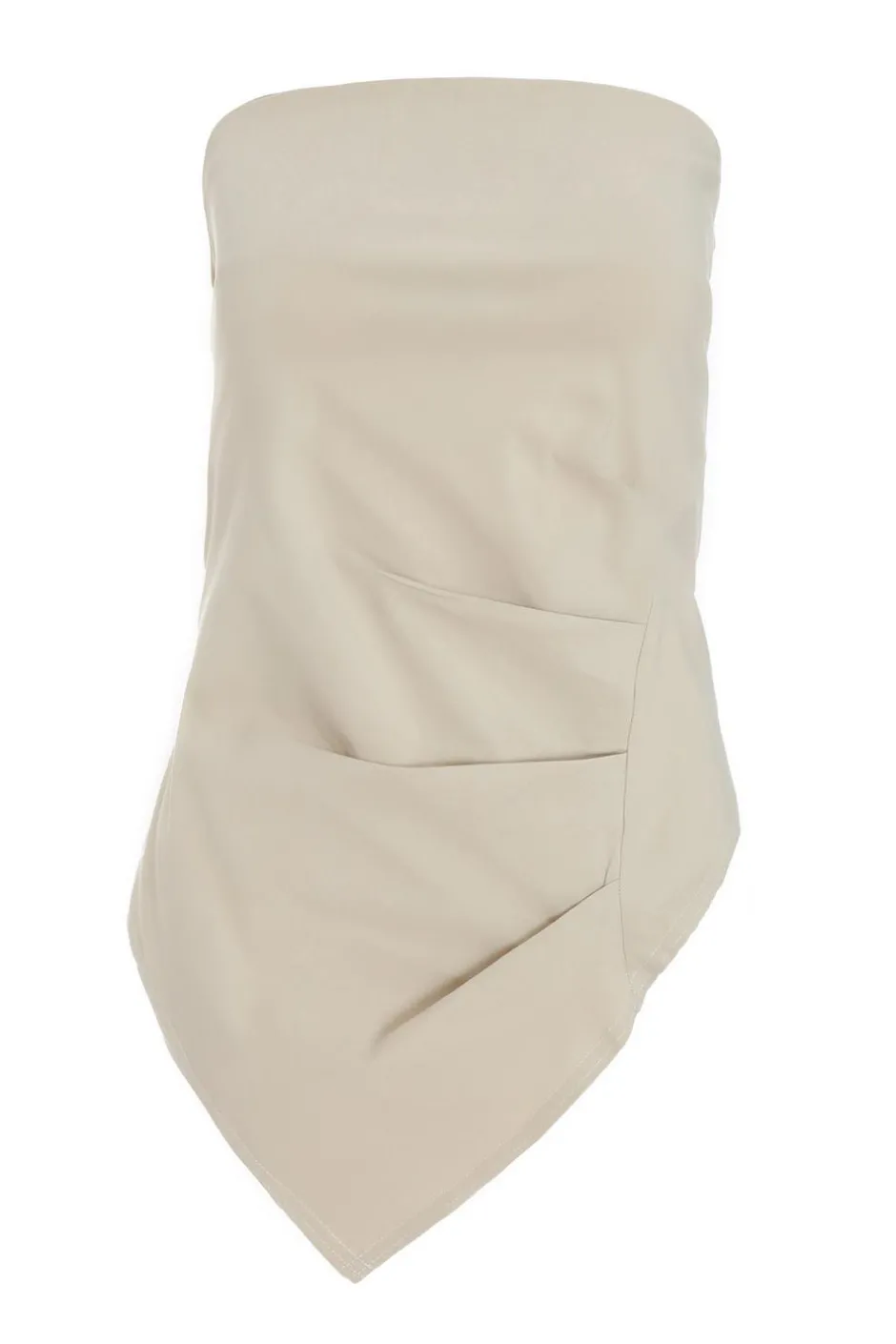 Quiz Stone Bandeau Asymmetric Top Discount
