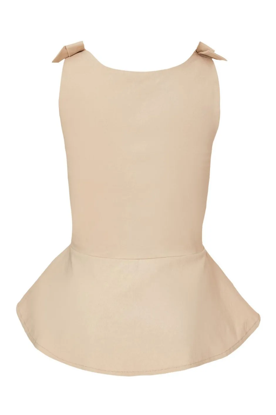 Quiz Stone Bow Strap Peplum Top New