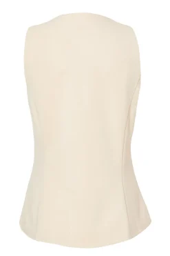 Quiz Button Front Waistcoat Stone Discount
