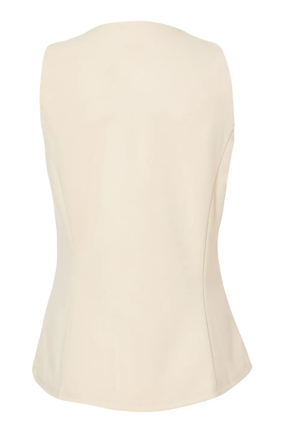 Quiz Button Front Waistcoat Stone Discount