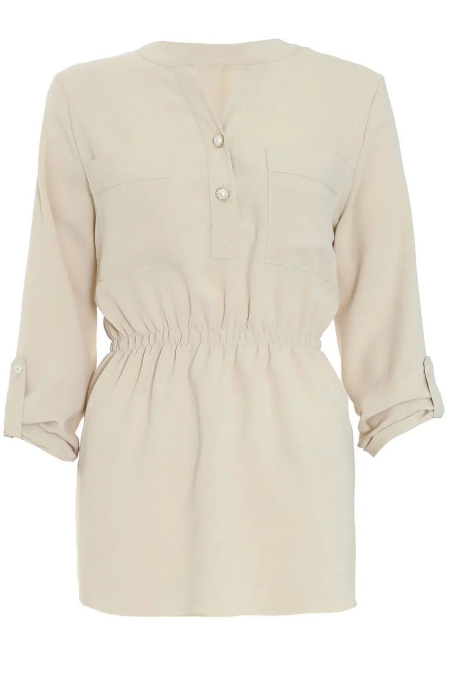 Quiz Stone Button Up Blouse Online