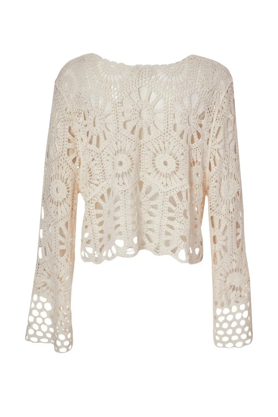 Quiz Stone Crochet Tie Front Cardigan Outlet