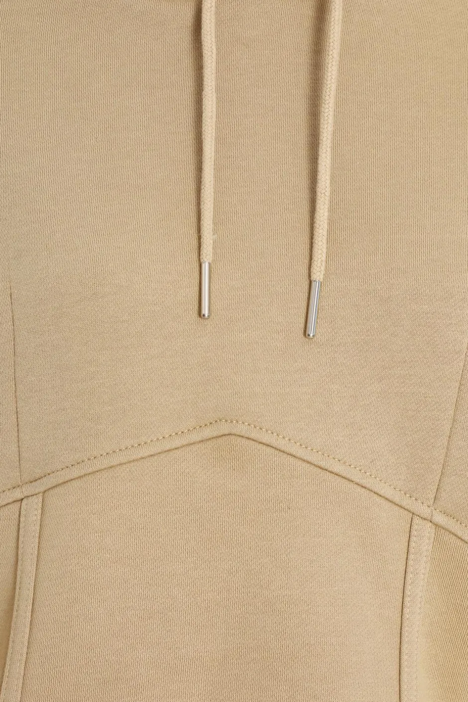 Quiz Cropped Corset Hoodie Stone Outlet