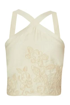 Quiz Stone Embroidered Crop Top Discount
