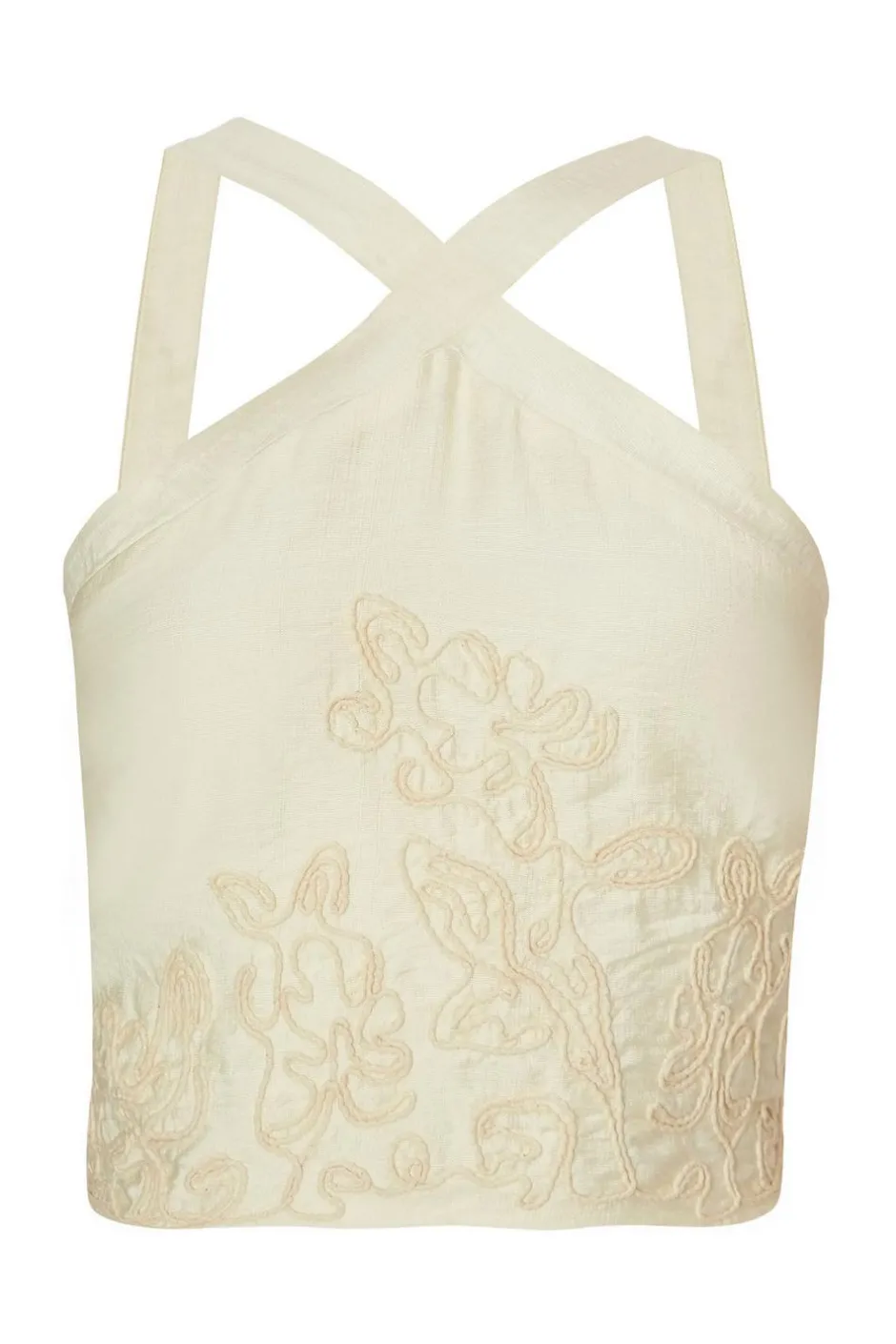 Quiz Stone Embroidered Crop Top Discount