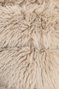 Quiz Stone Faux Fur Jacket Discount