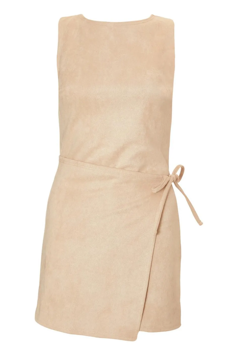 Quiz Faux Suede Playsuit Stone Best