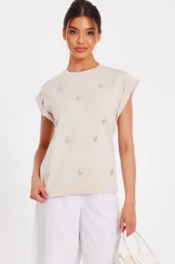 Quiz Stone Gem Detail Top Discount