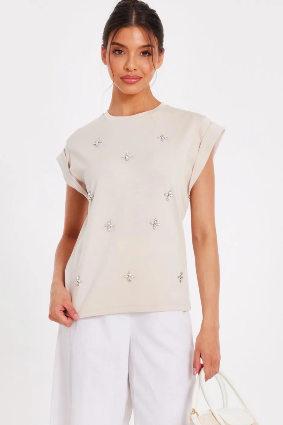 Quiz Stone Gem Detail Top Discount