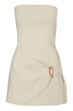 Quiz Stone Gold Buckle Playsuit Hot