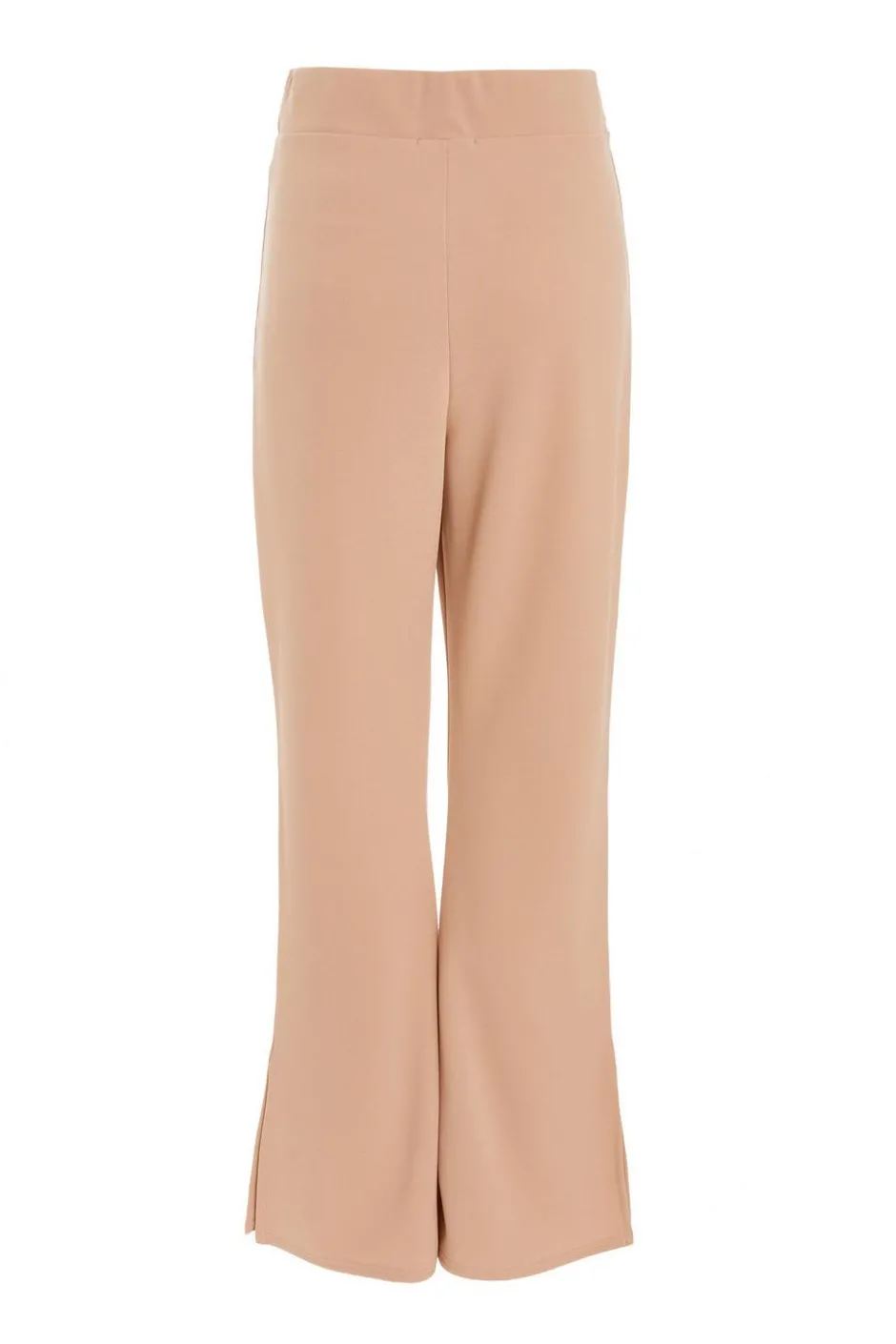 Quiz Stone High Waisted Split Hem Trousers Discount