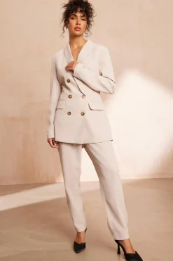 Quiz Stone High Waisted Tapered Trousers Sale