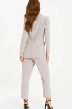 Quiz Stone High Waisted Tapered Trousers Sale