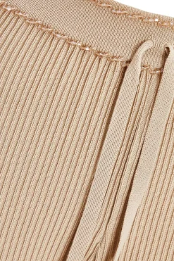 Quiz Knit Beaded Trousers Stone Online