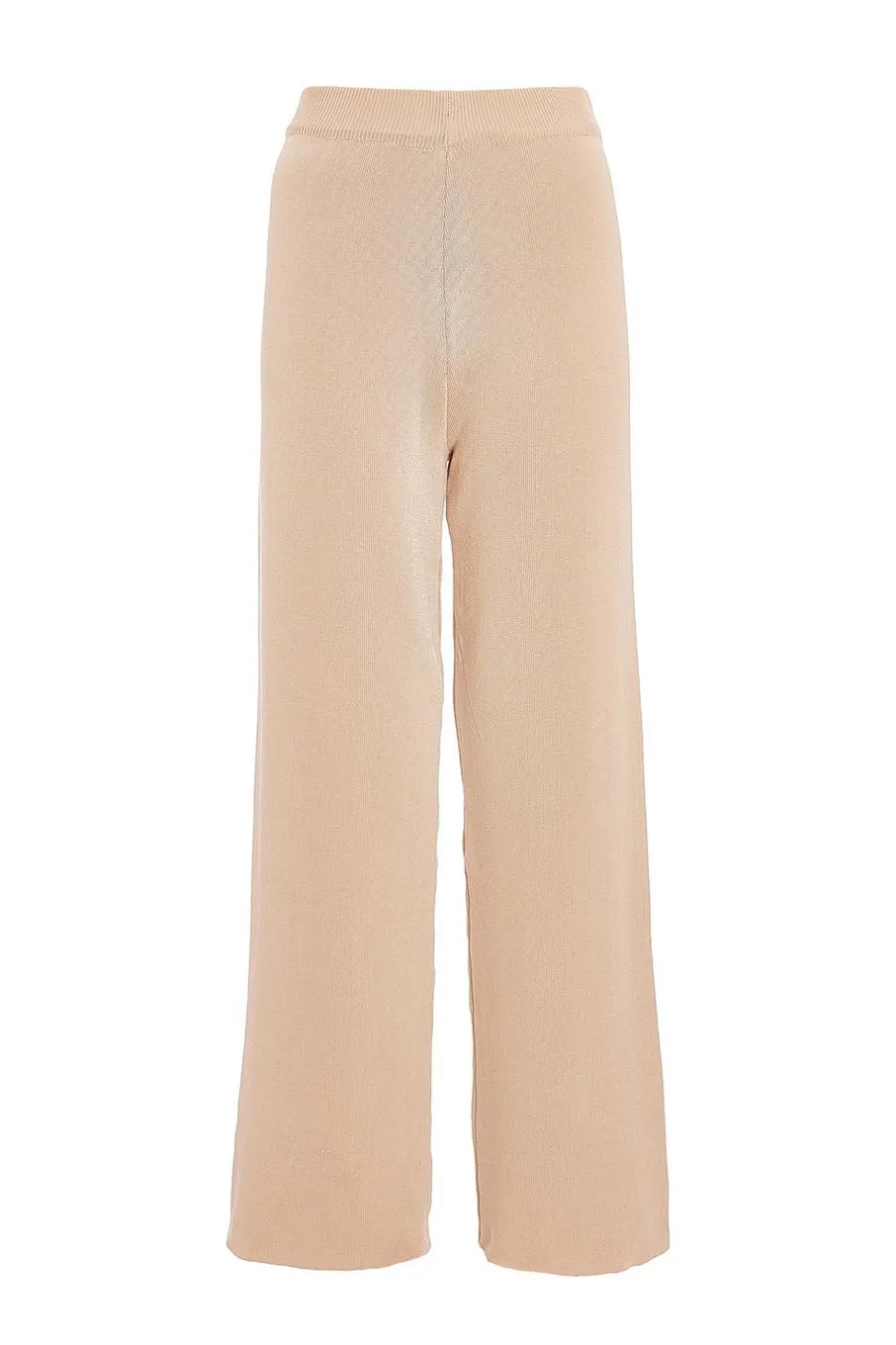 Quiz Knit Wide Leg Trousers Stone Best