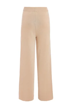 Quiz Knit Wide Leg Trousers Stone Best
