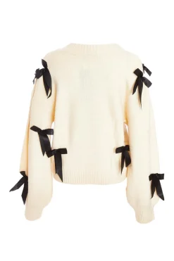 Quiz Stone Knitted Bow Detail Cardigan Best
