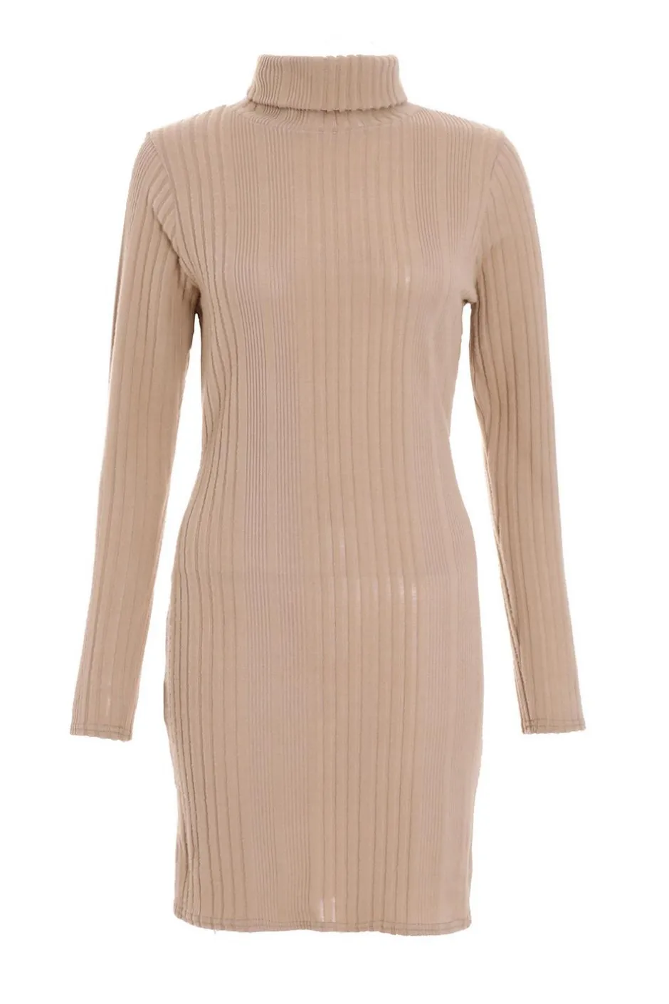 Quiz Stone Knitted High Neck Bodycon Mini Dress Best