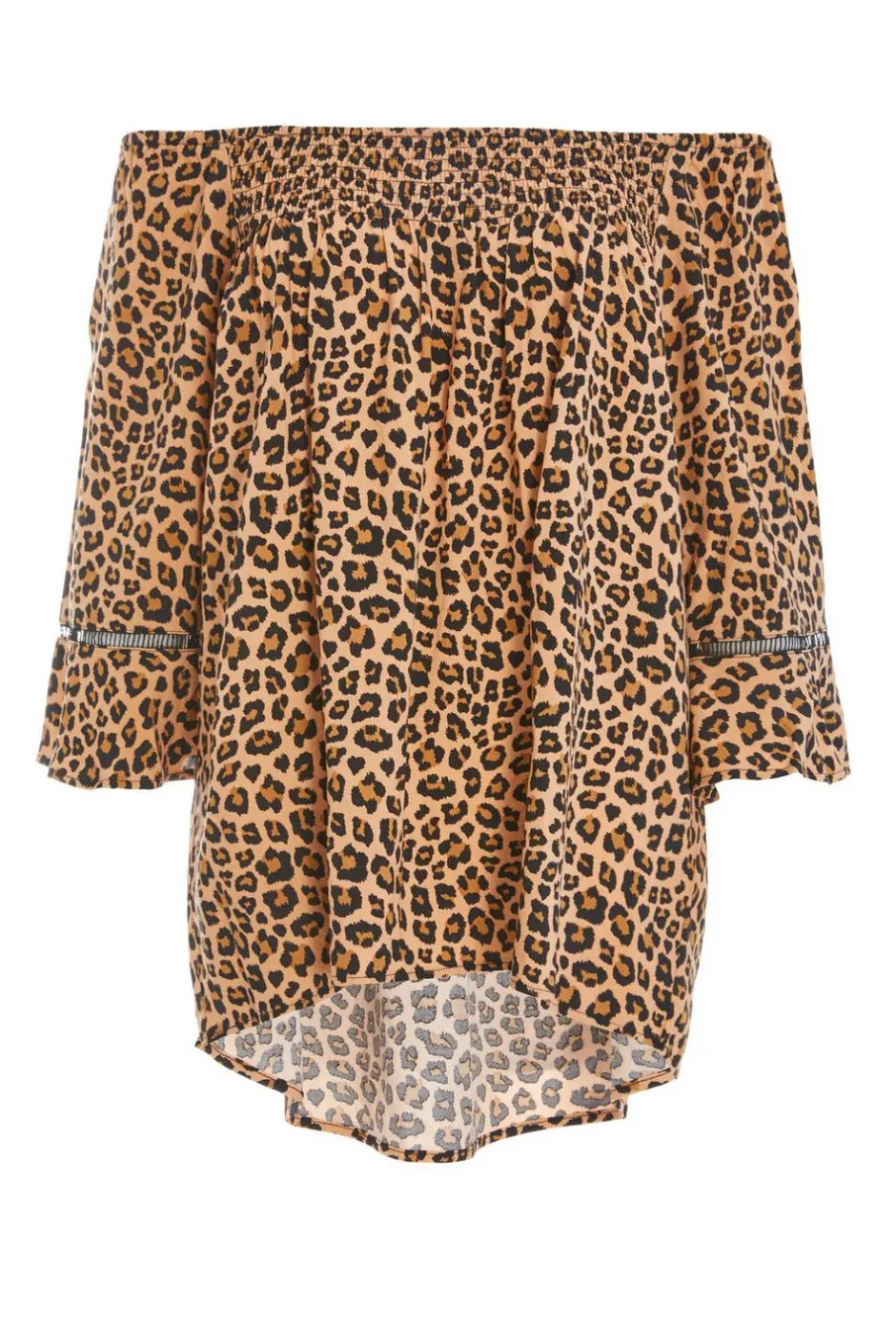 Quiz Stone Leopard Print Bardot Top Best