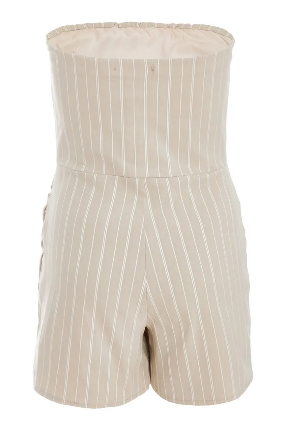 Quiz Stone Pinstripe Bandeau Skort Playsuit Clearance