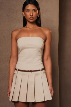 Quiz Stone Pleated Skort Playsuit Discount