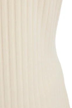 Quiz Stone Ribbed Asymmetric Top Hot