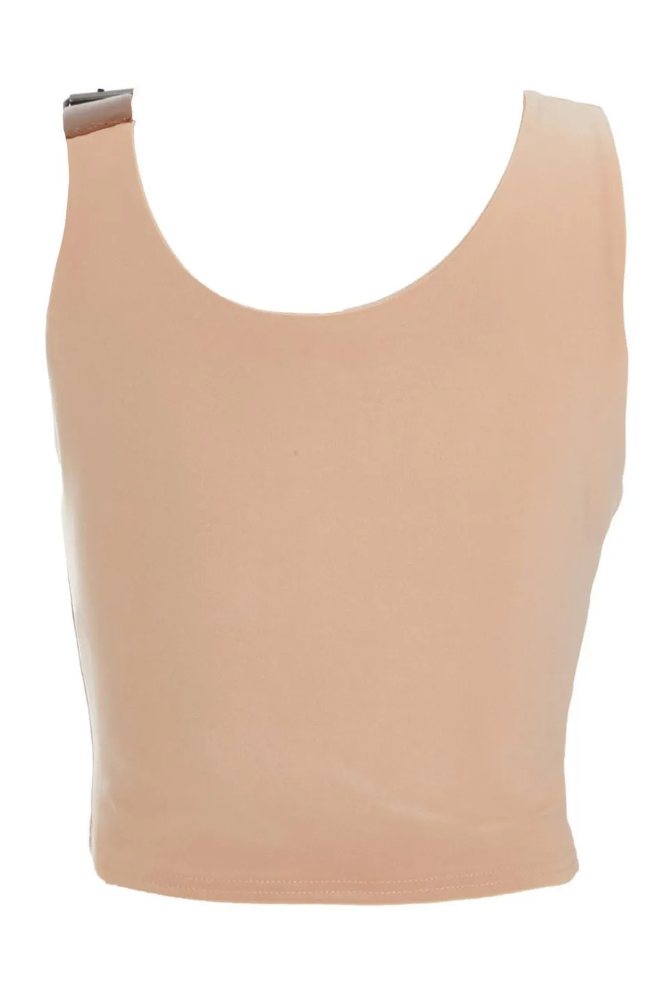 Quiz Stone Ruched Sleeveless Crop Top Outlet