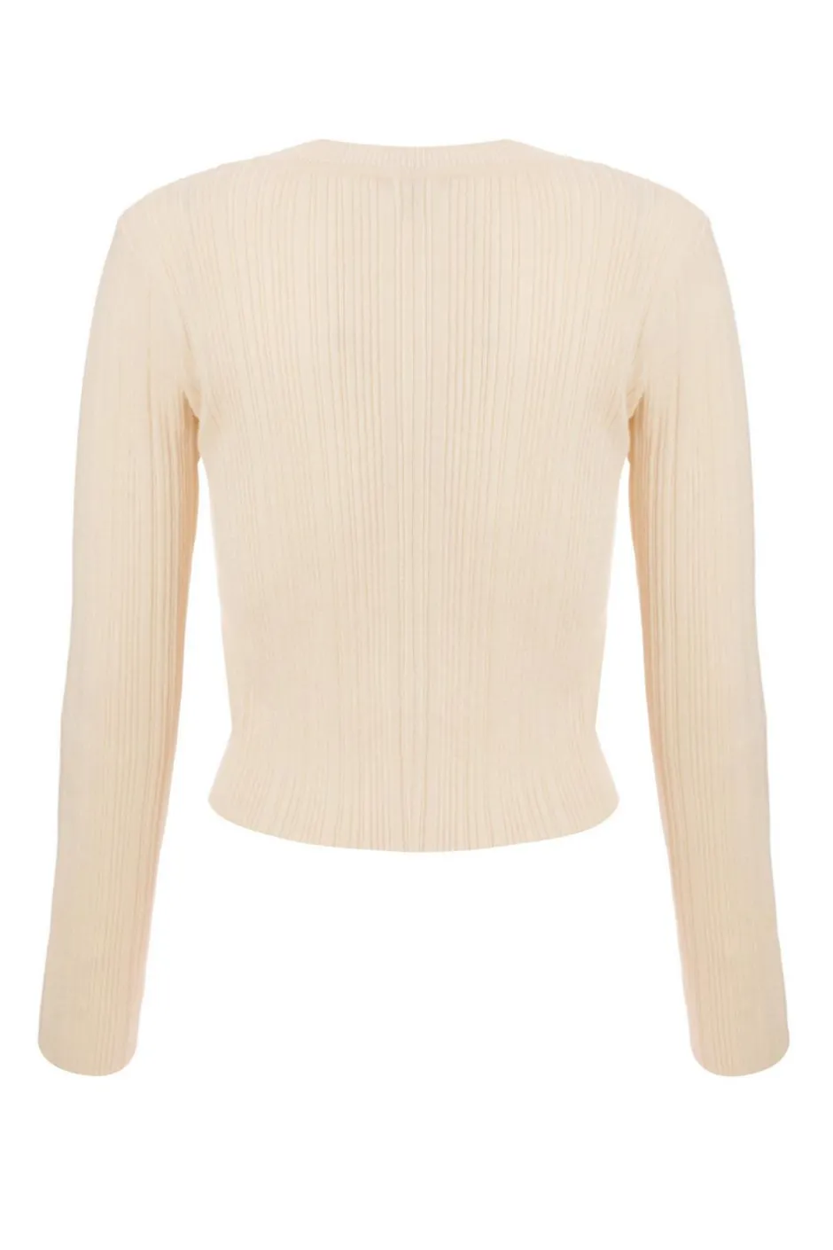 Quiz Scallop Trim Cardigan Stone Best