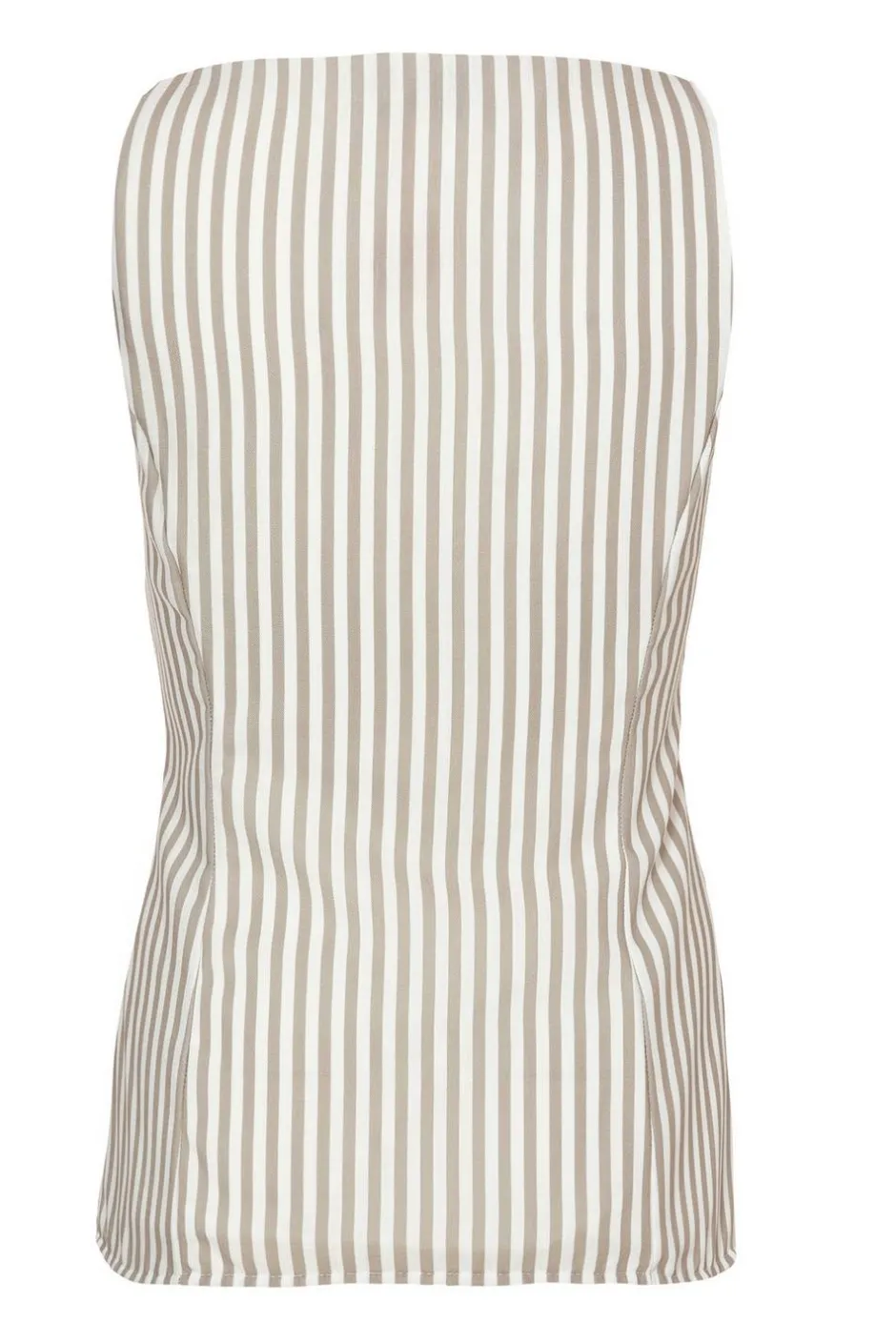 Quiz Stone Striped Boat Neck Waistcoat Outlet