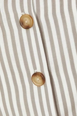 Quiz Stone Striped Boat Neck Waistcoat Outlet