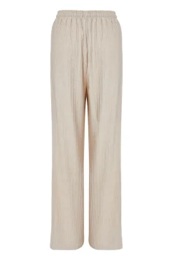 Quiz Textured Palazzo Trousers Stone Clearance