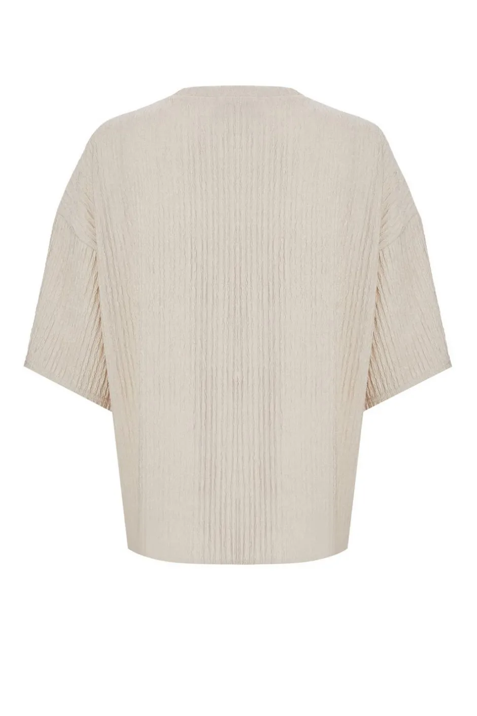 Quiz Textured T-Shirt Stone Sale