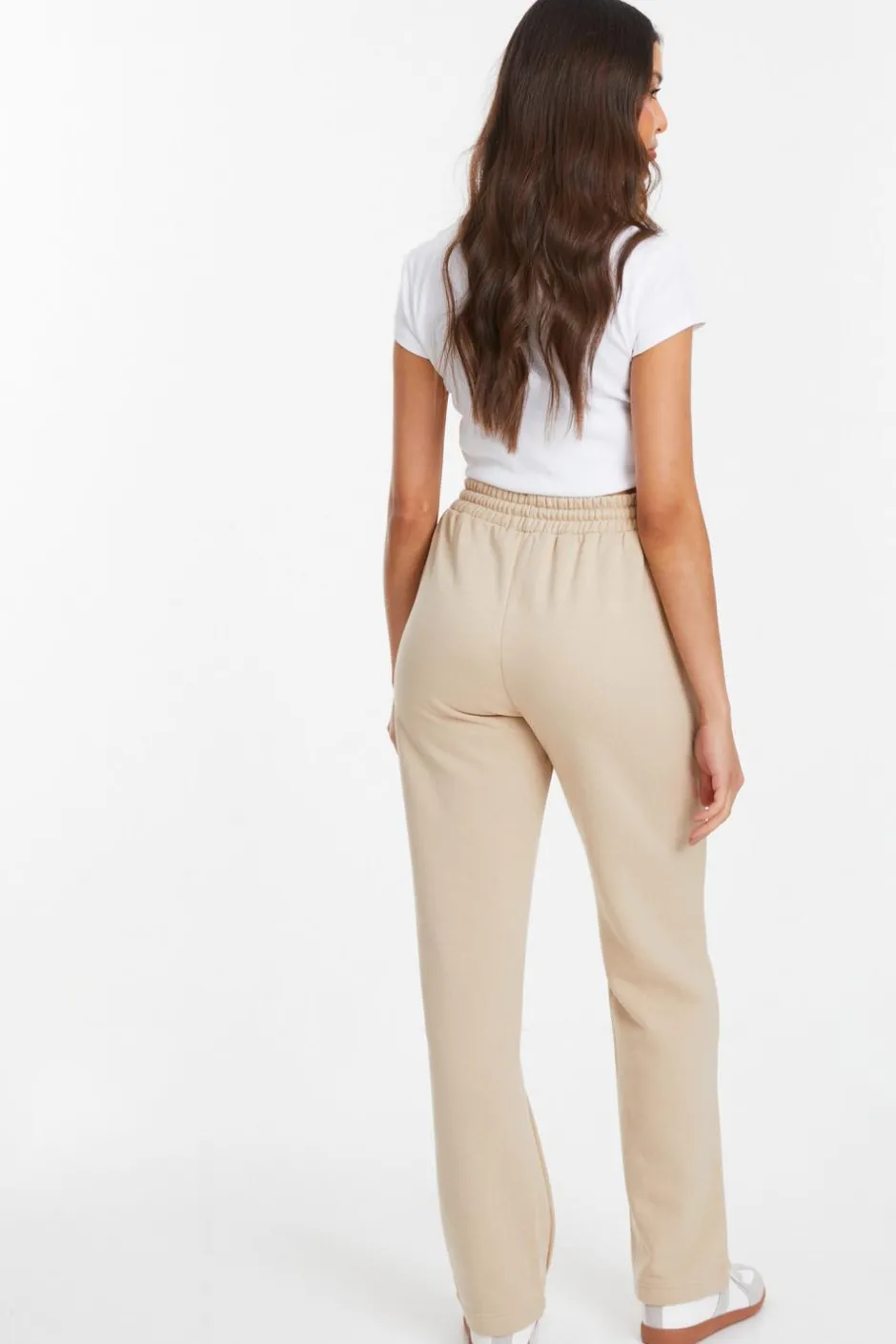 Quiz Wide Leg Joggers Stone Online