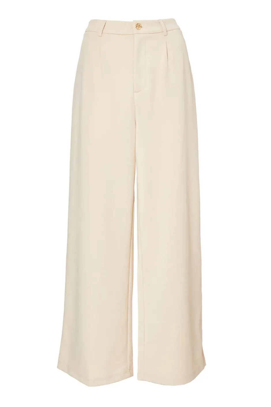 Quiz Wide Leg Trousers Stone Outlet