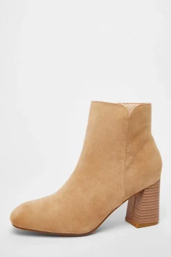 Quiz Tan Faux Suede High Heel Ankle Boot Sale