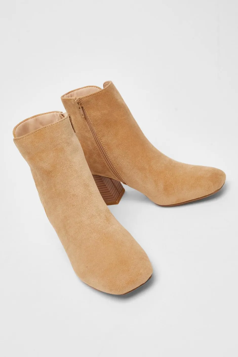 Quiz Tan Faux Suede High Heel Ankle Boot Sale