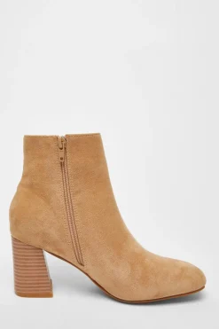 Quiz Tan Faux Suede High Heel Ankle Boot Sale
