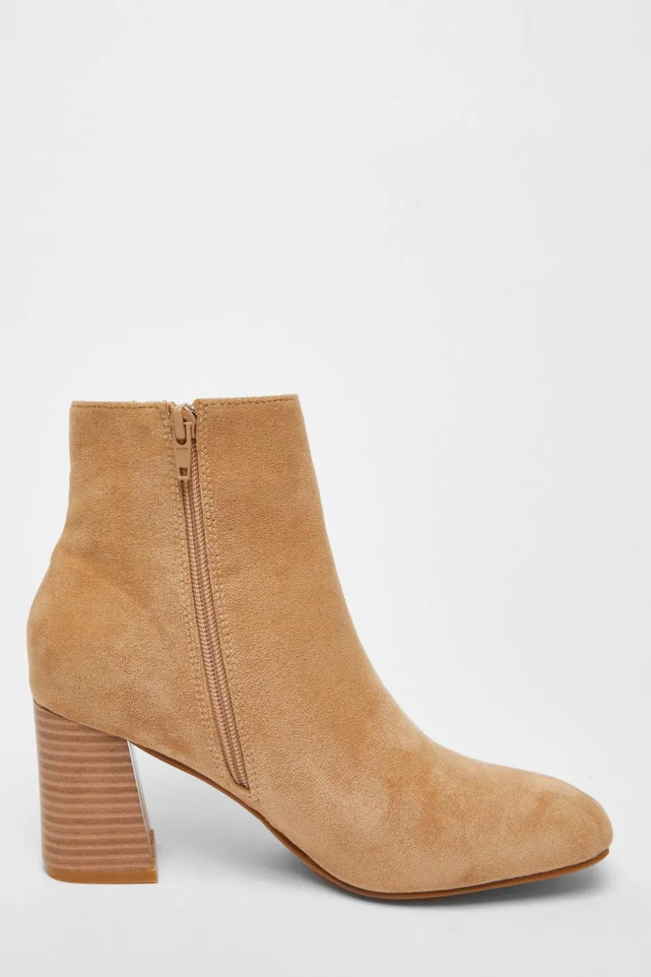 Quiz Tan Faux Suede High Heel Ankle Boot Sale