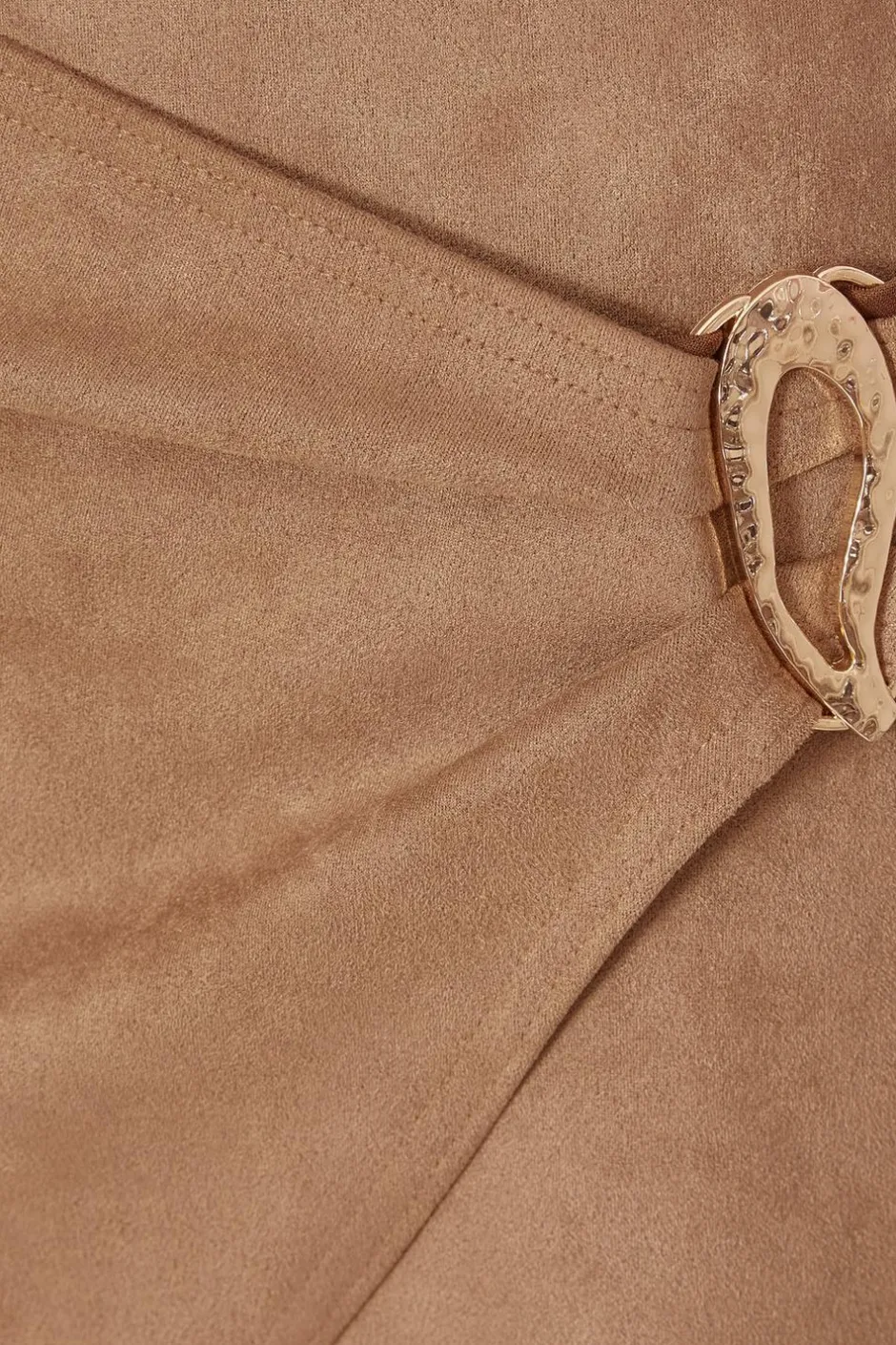 Quiz Tan Faux Suede Mini Dress Sale