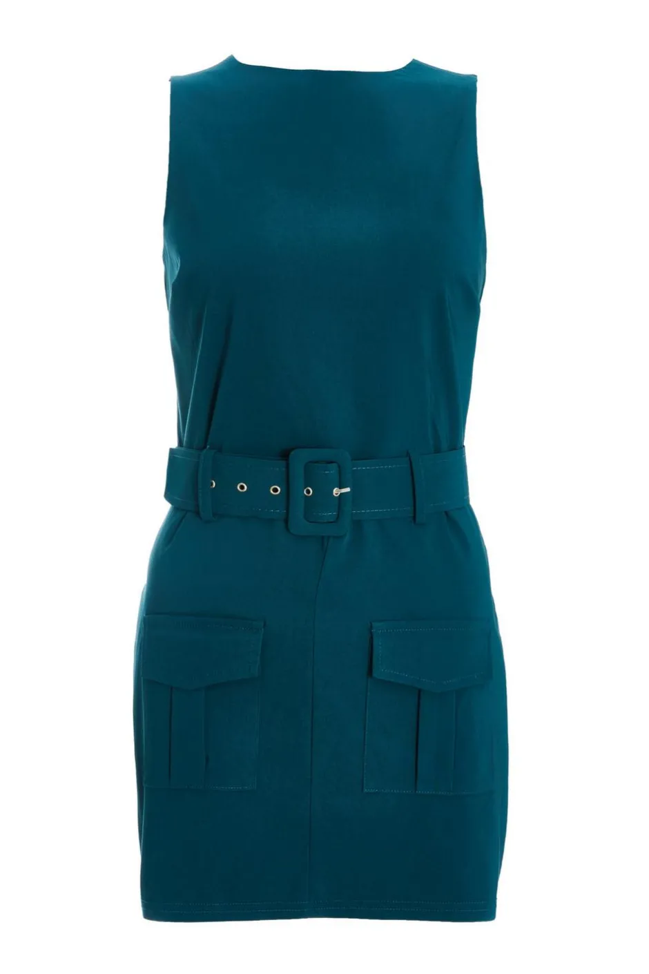 Quiz Teal Round Neck Skort Playsuit Online