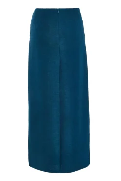 Quiz Teal Ruched Midaxi Skirt Outlet