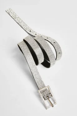 Quiz Thin Diamante Belt Hot