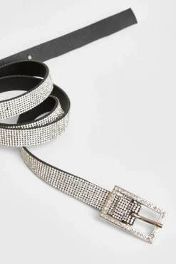 Quiz Thin Diamante Belt Hot
